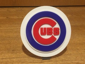 chicago cubs logo işaretler logoları 3d logosu beyzbol büyük Lig maç dünya serisi wrigley field 3d print model - Mito3D