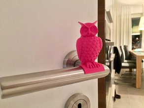 handle owl sculptures animal bird decoration 3d print model - Mito3D