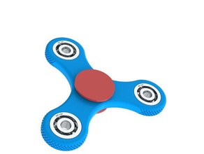 fidget tri-spinner knurled 624 bearing other spinner caps 3d print model - Mito3D