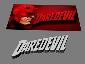 daredevil logo signs logos letters 3d print model - Mito3D