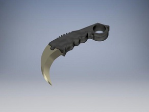knife curves props keychain miniature pocket 3d print model - Mito3D