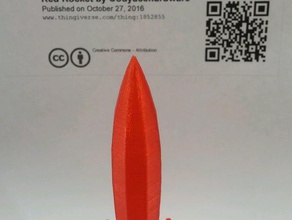 red rocket art fallout 4 hollow 3d print model - Mito3D