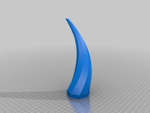 my customized customisable horn attachement tabs test left costume 3d print model - Mito3D
