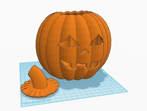 carved pumpkin jack lantern sculptures decor decoration halloween tinkercad 3d print model - Mito3D