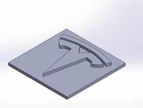 tesla logo 3d stampa 3d print model - Mito3D