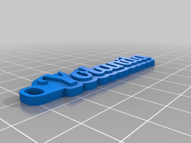 minha personalizado de várias linhas tag chaveiro yolanda chaveiros 3D print model - Mito3D