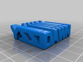 my customized two word sculpture sculptures 3d print model - Mito3D