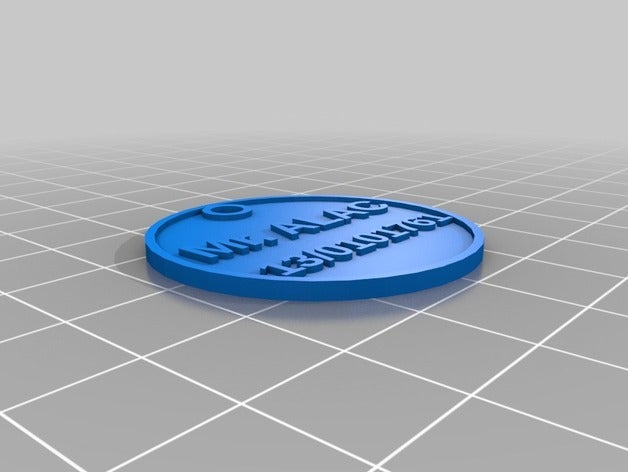 meine angepasste Runde dog tag Haustiere 3D print model - Mito3D