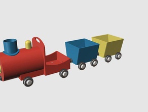 peppa pig vovô trem brinquedos jogos 3d print model - Mito3D