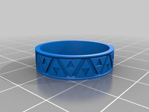 my customized zeldathon recovery triforce bas relief ring rings 3d print model - Mito3D