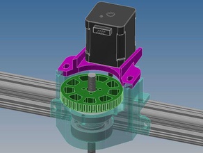 3drag central belt z-axis trapezoidal leadscrew printer parts anti-wobble k8200 velleman precision z-wobble zwobble 3d print model - Mito3D