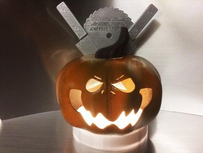 pumpkin carving trophy 3d printing awesome circular saw creative idea knife knives lights 3d print model - Mito3D