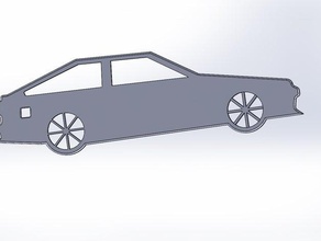 ae86 hatch chaveiro 3d impressão de carro carros corolla toyota 3d print model - Mito3D