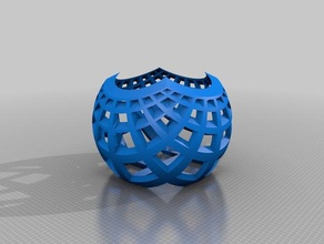 my customized stereographic projection flat math art 3d print model - Mito3D