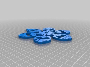 star wars snowflake ornaments decor 3d print model - Mito3D