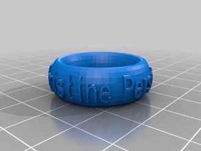 my customized text ringbraceletcrown thing fashion 3d print model - Mito3D