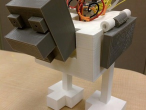 robo chicken robotics minecraft animals 3d print model - Mito3D