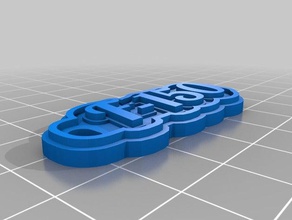 f-150 di testo portachiavi i personalizzato 3d print model - Mito3D