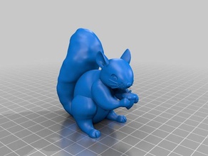 Eichhörnchen festen abgeflachten Boden Tiere 3d print model - Mito3D