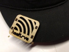 hackrva clip de chapeau accessoires lasercut 3d print model - Mito3D