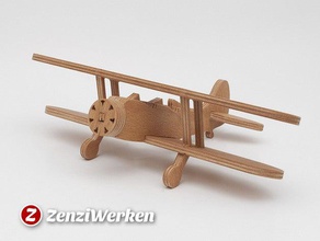 waco upf-7 biplano simplificado cnclaser veículos de avião router do cnc lasercut madeira compensada modelo em escala stepcraft brinquedo zenziwerken 3d print model - Mito3D