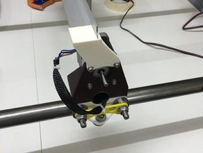 mpcnc braquets profil en aluminium faites glisser la chaîne robotique nema17 3d print model - Mito3D