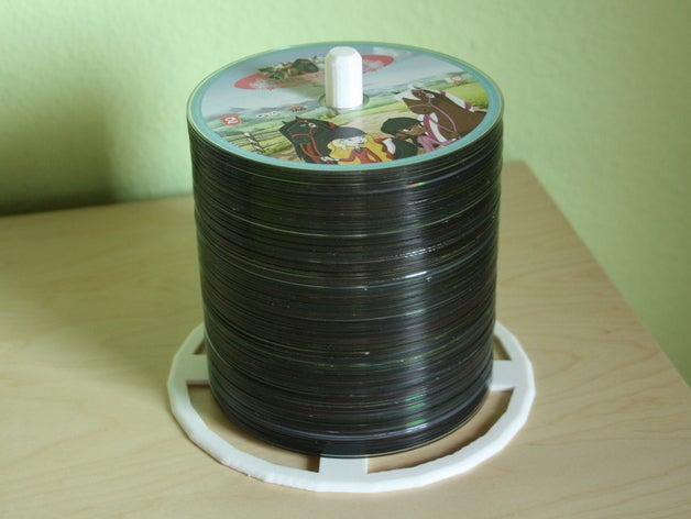 cd de la tour 3d l'impression dvd titulaire 3D print model - Mito3D