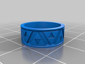 meu personalizados zeldathon recuperação triforce baixo-relevo anel anéis 3d print model - Mito3D