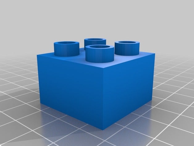 lego duplo 2x2 construction toys customized 3D print model - Mito3D