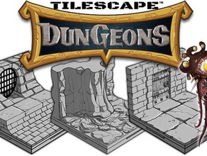tilescape&trade dungeons modular terrain sample pack toy game accessories dnd tiles pathfinder 3d print model - Mito3D
