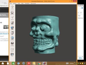 crâne tasse sculptures 3d print model - Mito3D