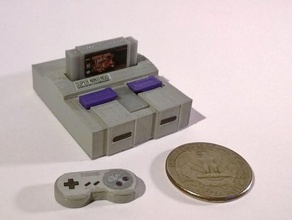 mini super nintendo snes i giocattoli giochi carino di gioco in miniatura retrò 3d print model - Mito3D