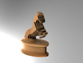 cheval 3d de l'impression L'impression slash action figure figurine i2p chose fer à repasser statique la statue jouet 3d print model - Mito3D