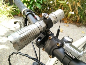 handle bar flashlight gopro bracket 318 mm sport outdoors actioncam action cam camera bicycle handlebar cree hero 3 plus 4 mount handlebars accessory ultrafire 3d print model - Mito3D