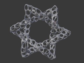 david star penrose üçgeni voronoi sanat 3d print model - Mito3D