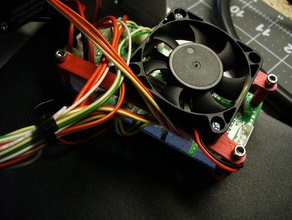 remix-mp select mini controller board 50mm fan mount 3d printer parts monoprice motherboard 3d print model - Mito3D