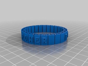 flexible power bracelet bracelets customized 3d print model - Mito3D