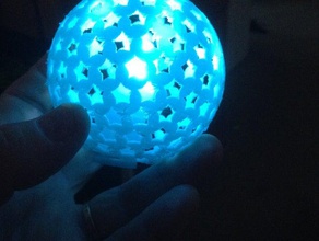 holed sphere light decor 3d print model - Mito3D