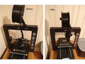 monoprice maker select bigger spool holder v2 3d printer parts filament mods makerselect 3d print model - Mito3D