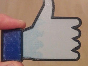 thumbs up props facebook like 3d print model - Mito3D