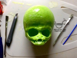 alien skull art halloween meshmixer scary we not alone 3d print model - Mito3D