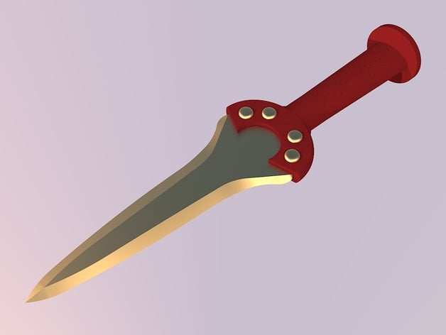 bronzezeitliche Messer lernen Klinge historisch ist Geschichte prähistorische Replikat Nieten 3D print model - Mito3D