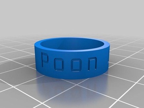 poon a sonné les anneaux personnalisé 3d print model - Mito3D
