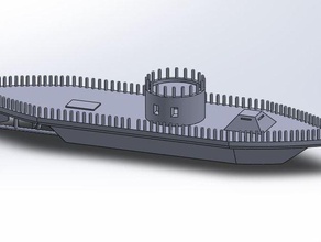 uss monitor veículos barco história ironclad ironclads 3d print model - Mito3D