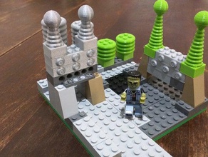 lego çılgın bilim adamı laboratuvar parçalar inşaat oyuncaklar Cadılar Bayramı openscad 3d print model - Mito3D