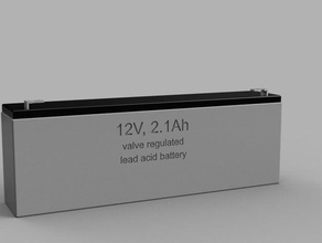 12v 21ah valve regulated lead acid battery elettronica 3d print model - Mito3D
