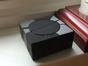 praça 1 pedaço de cubo sinuoso quebra-cabeça quebra-cabeças 3d print model - Mito3D