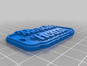 mosaico de la casa etiqueta keychain3 llaveros personalizado 3d print model - Mito3D