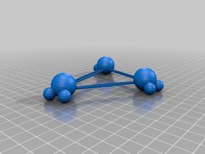 la molecola di acqua 3d stampa 3d print model - Mito3D