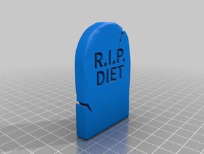 rip diet head stone cupcakes other customized 3d print model - Mito3D